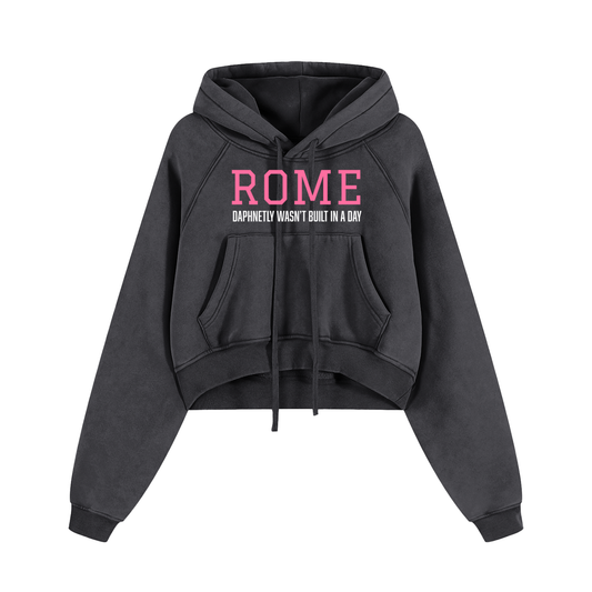 ROME DWBD Snow Washed Cropped Hoodie