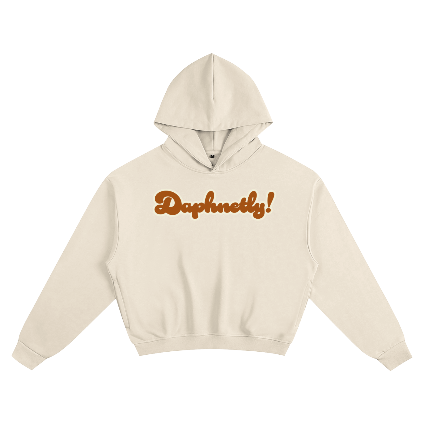 DAPHNETLY! Cream Boxy Hoodie