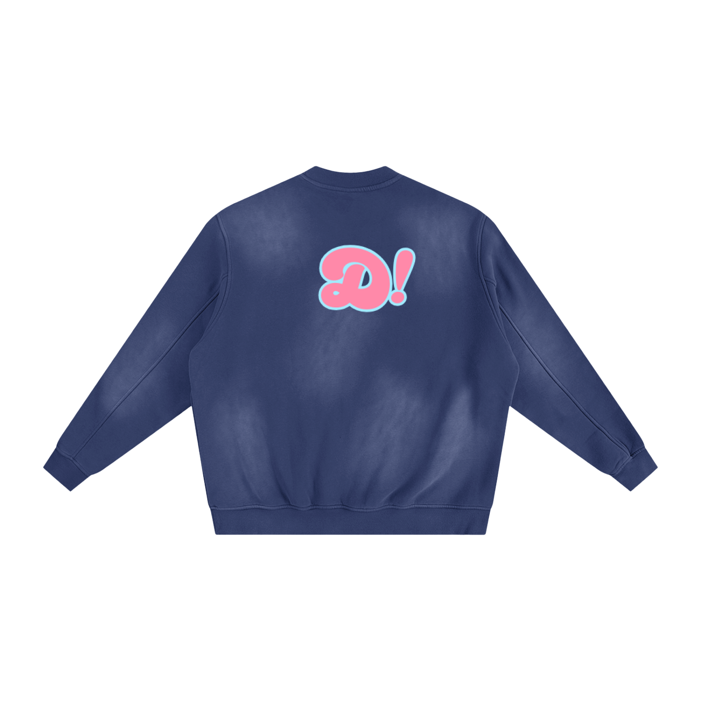 DAPHNETLY! Blue Sunfade Fleeced Sweatshirt