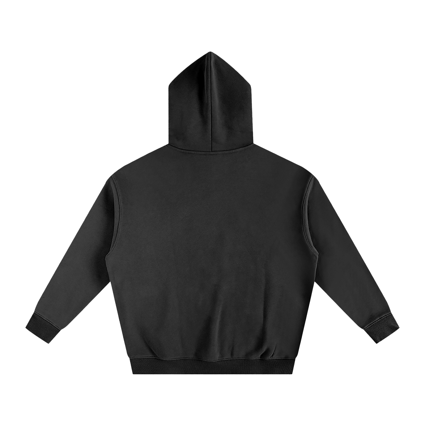 ROME Black Oversize Fleeced Hoodie