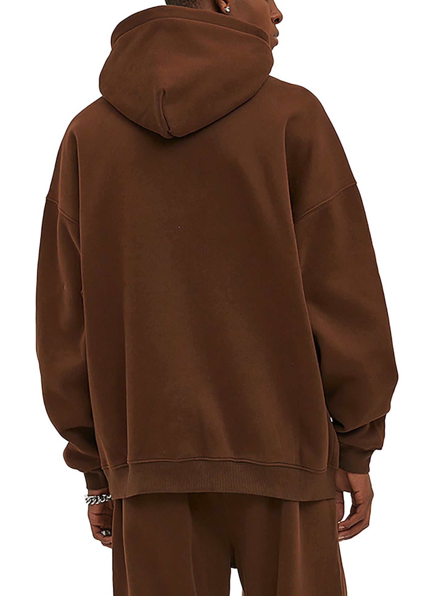 ROME Black Oversize Fleeced Hoodie