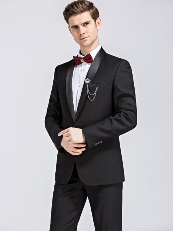 Men's Stylish Lapel Collar Business Suit