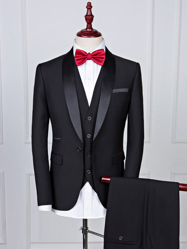 Men's Stylish Lapel Collar Business Suit