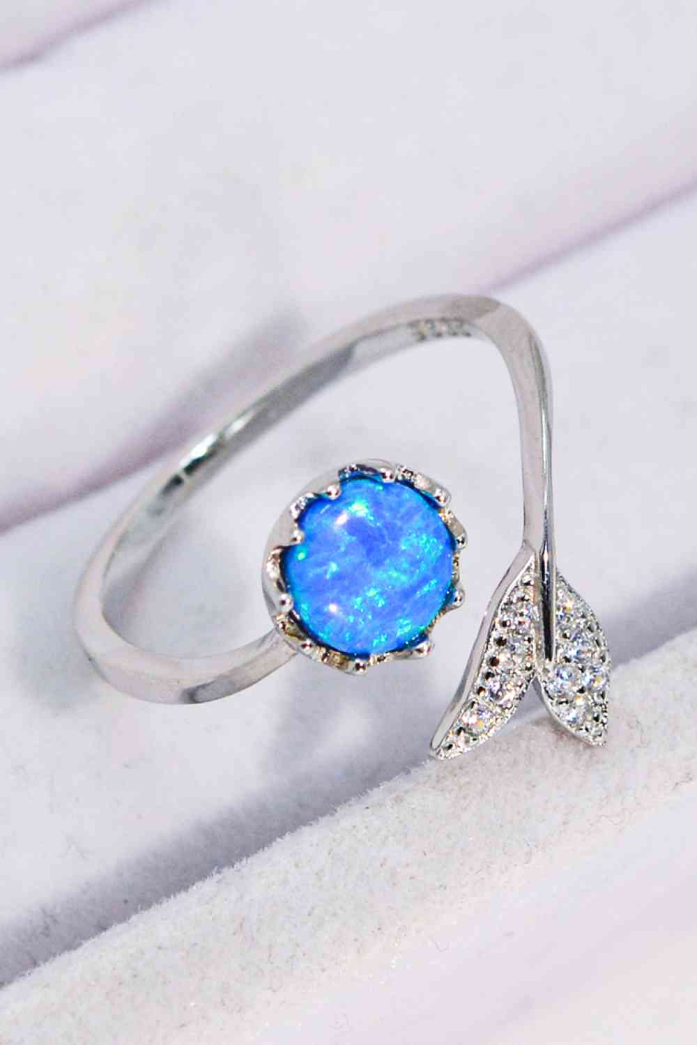 Opal Fishtail Bypass Ring